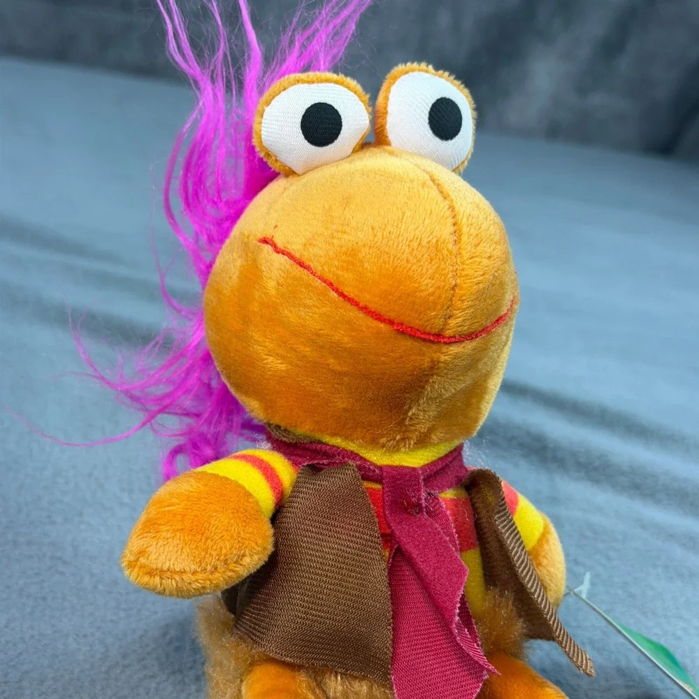 Fraggle Rock Gobo Plush Jim Henson Toy Factory Orange Pink Hair 2022 NWT - Picture 2 of 6